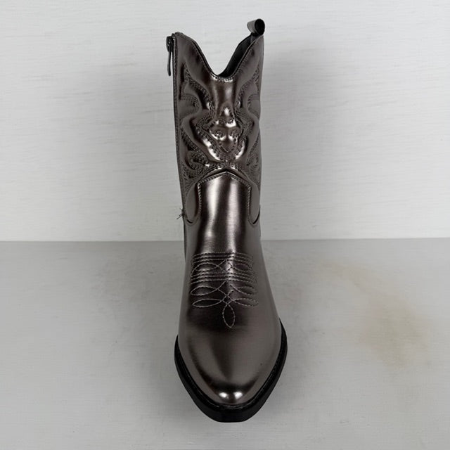 Metallic cowboylaarzen met lage hak gun