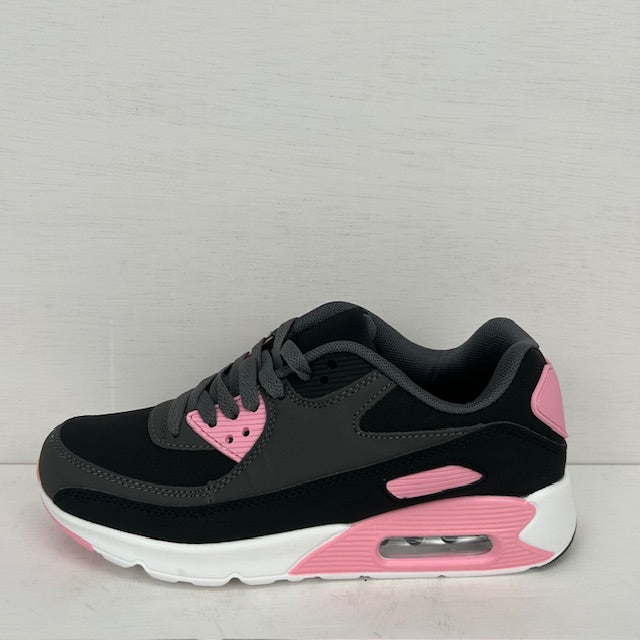 Air sneakers zwart grijs roze