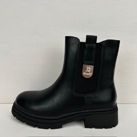 Boots met zilver detail zwart