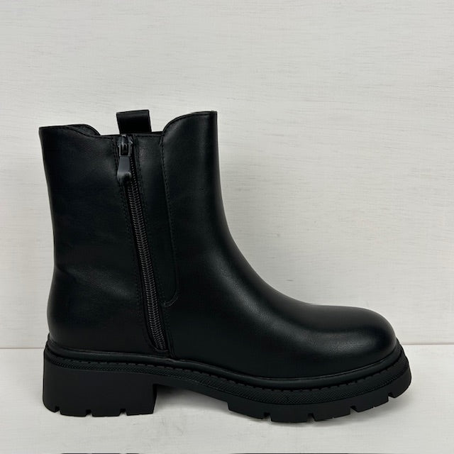 Boots met zilver detail zwart