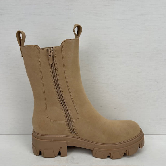 Basic boots met lusjes khaki