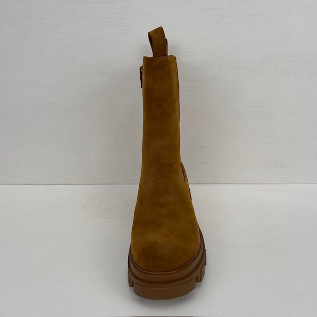 Basic boots met lusjes camel