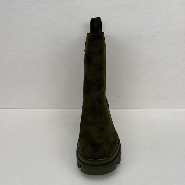 Basic boots met lusjes donkergroen