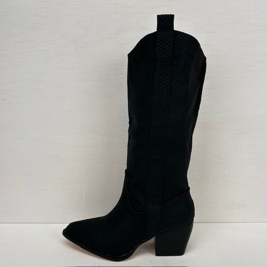 Hoge cowboylaarzen met gaaf design zwart