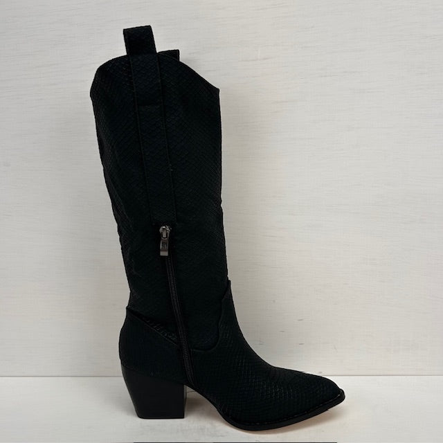 Hoge cowboylaarzen met gaaf design zwart