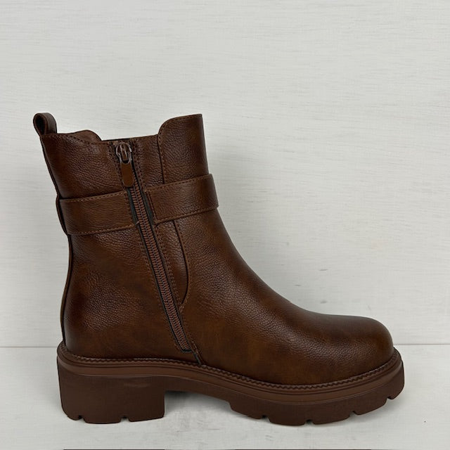 Stoere boots met leuk bandje bruin