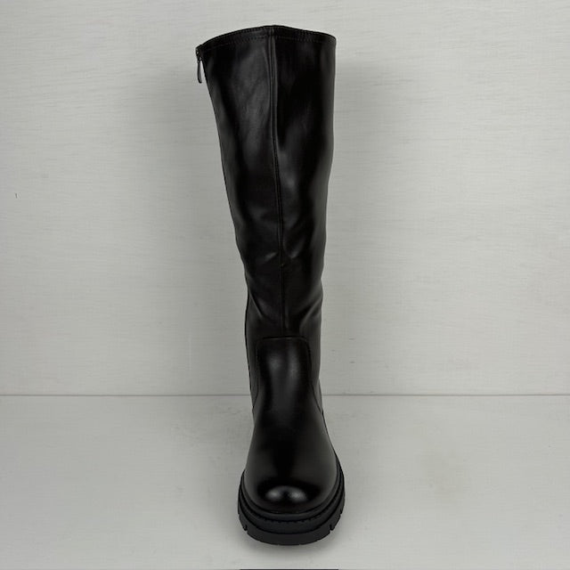 Hoge leatherlook laarzen met gave zool bruin