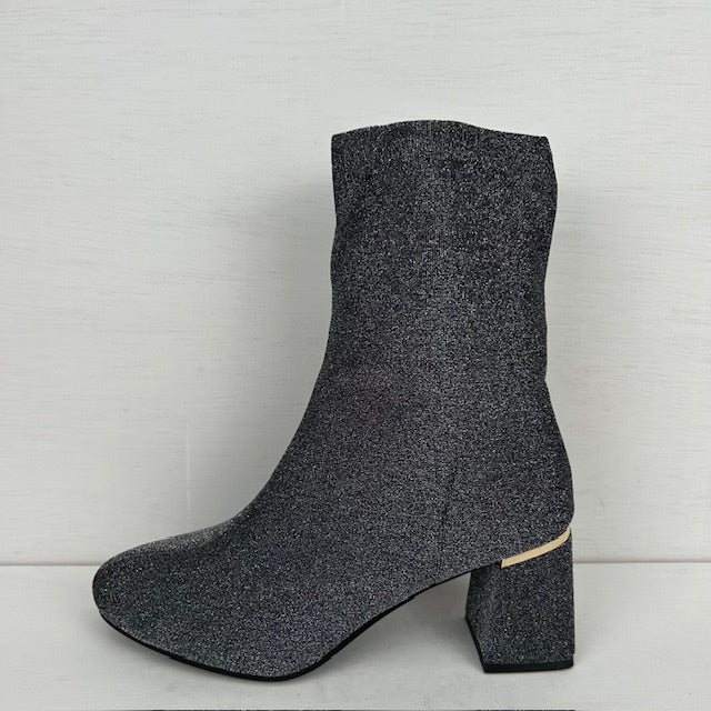 Glitter soklaarsje zilver