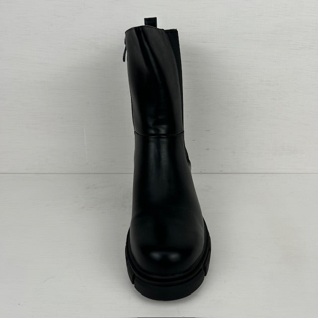 Leatherlook boots met gaaf design zwart