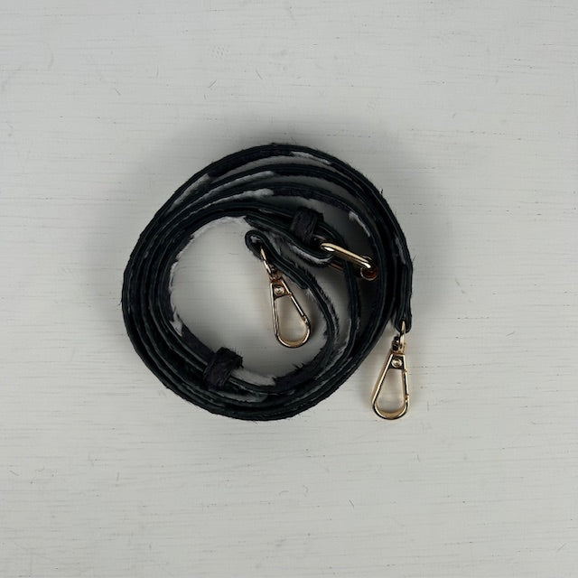 Tote bag met koeienprint zwart