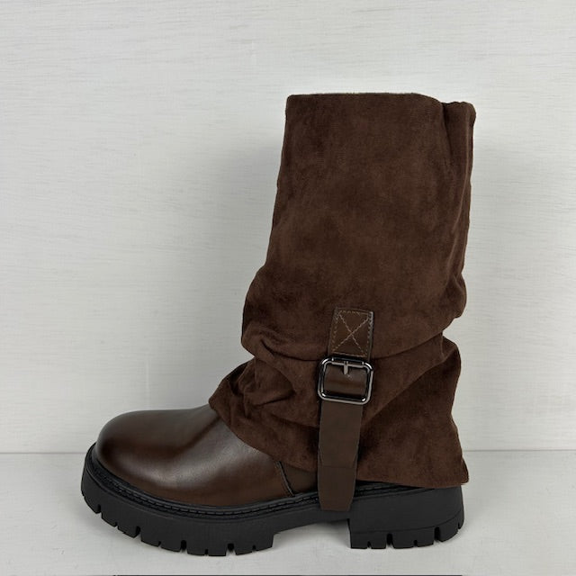 Stoere boots met gespje bruin