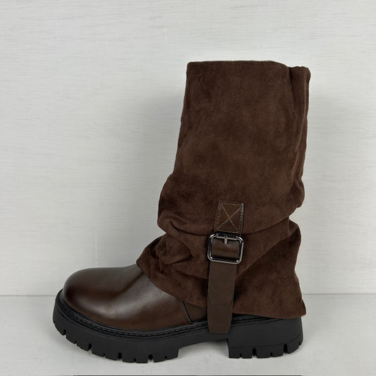 Stoere boots met gespje bruin