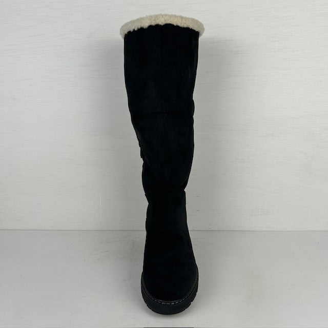 Suèdine laarzen met teddy zwart