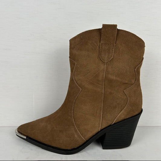 Real leather cowboylaarsjes met gaaf design camel