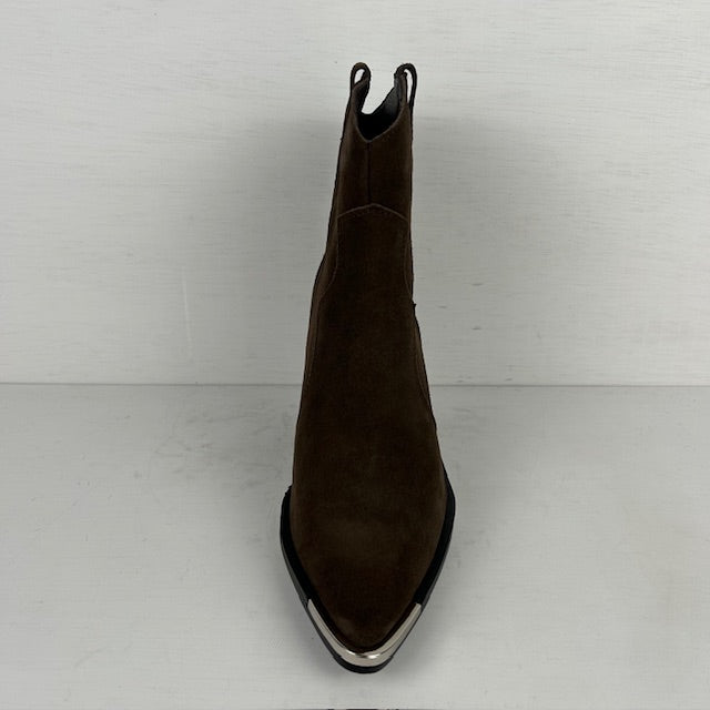 Real leather cowboylaarsjes met gaaf design bruin