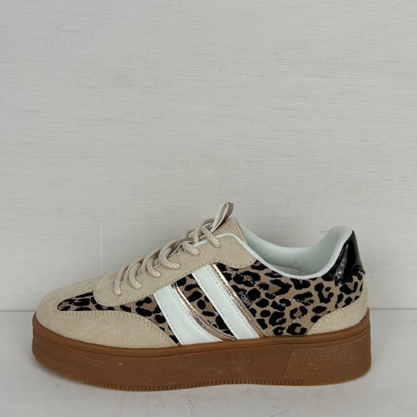 Posh by Poelman retro sneakers beige combination