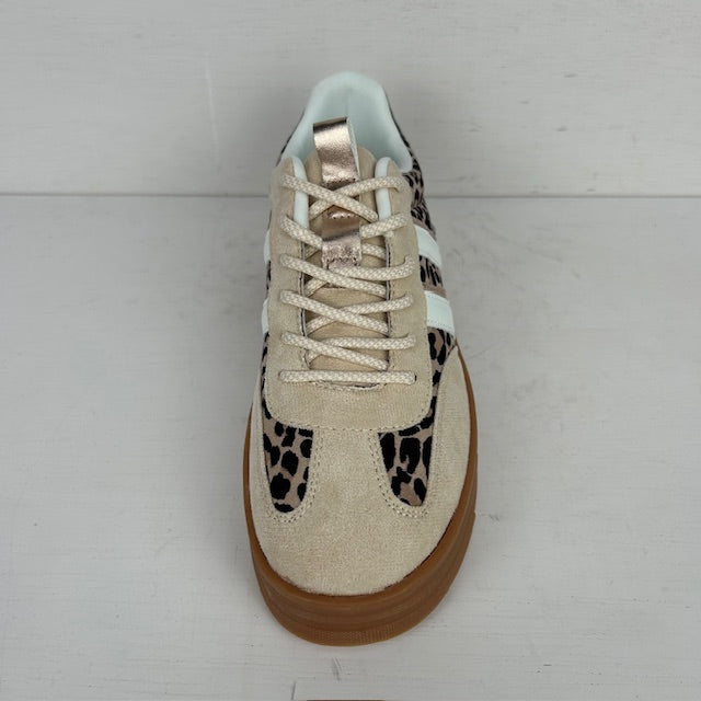 Posh by Poelman retro sneakers beige combination