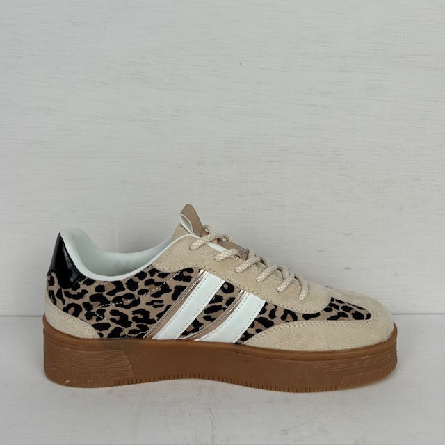 Posh by Poelman retro sneakers beige combination