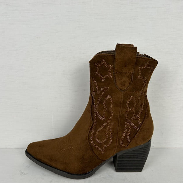 Cowboylaarsje suèdine lichtbruin