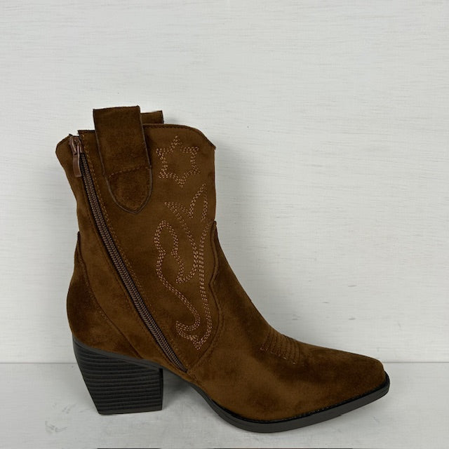 Cowboylaarsje suèdine lichtbruin