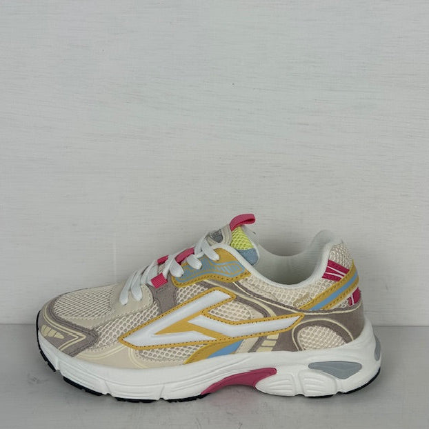 Posh by Poelman sneakers white with yellow combination