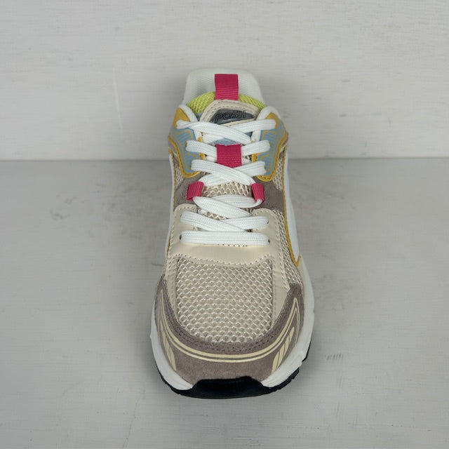 Posh by Poelman sneakers white with yellow combination