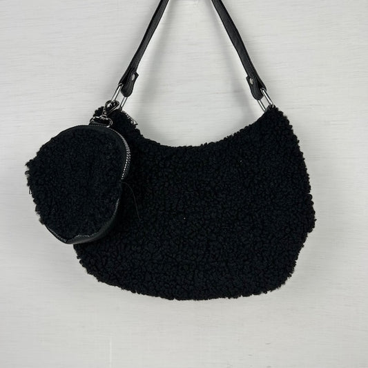 Teddy schoudertasje met portemonnee zwart