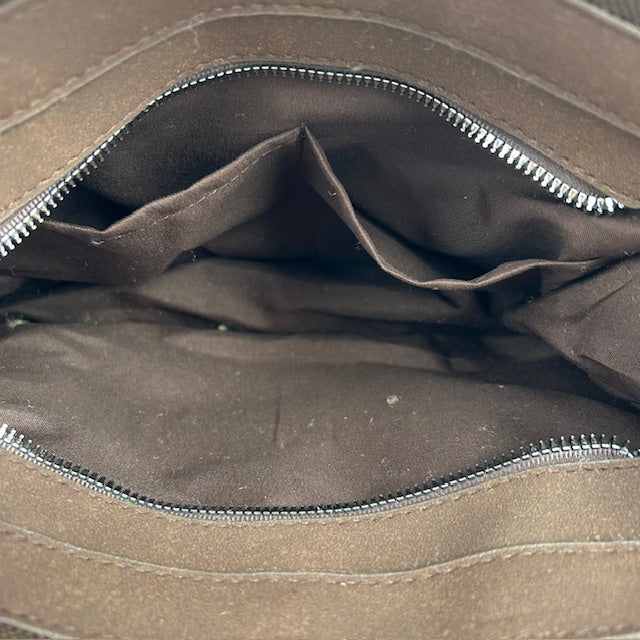 Mini shopper met teddy randje bruin