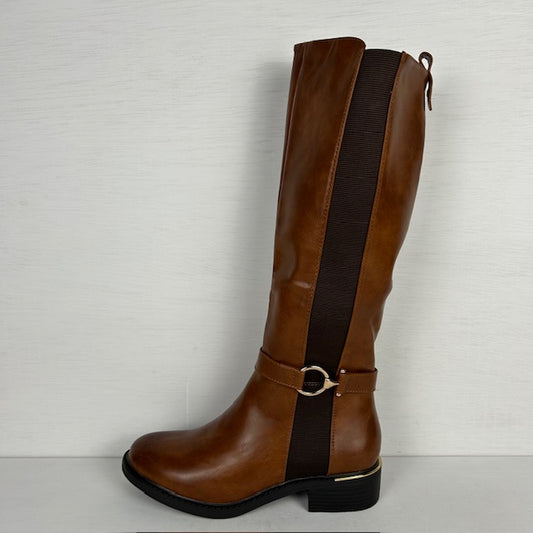 Laarzen met elastiek en gouden details camel