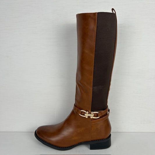 Laarzen met elastiek en leuk gespje camel