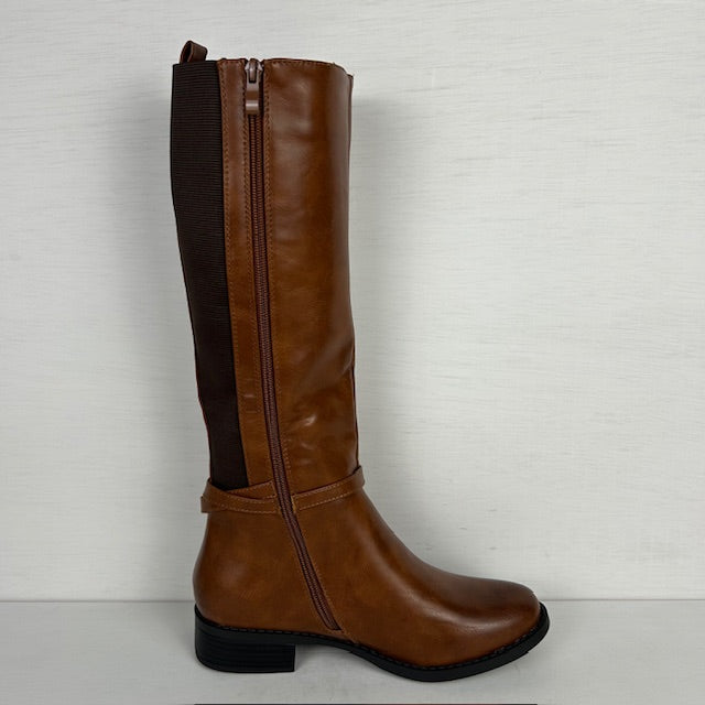 Laarzen met elastiek en leuk gespje camel