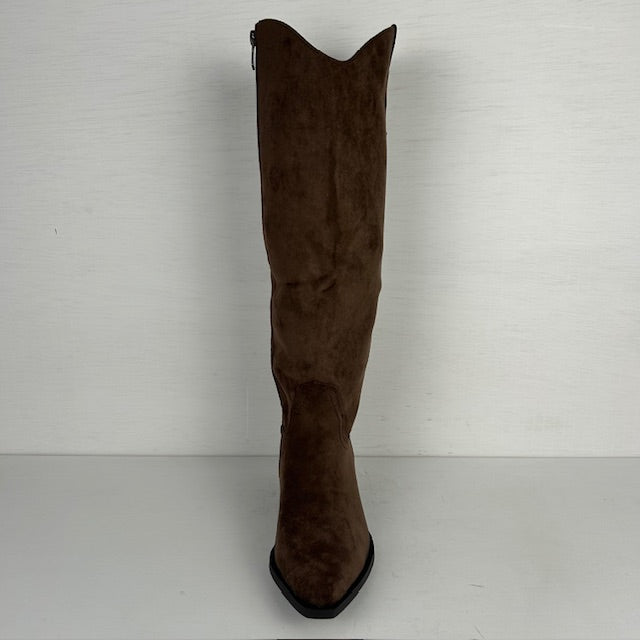 Leuke hoge suèdine cowboylaarzen bruin