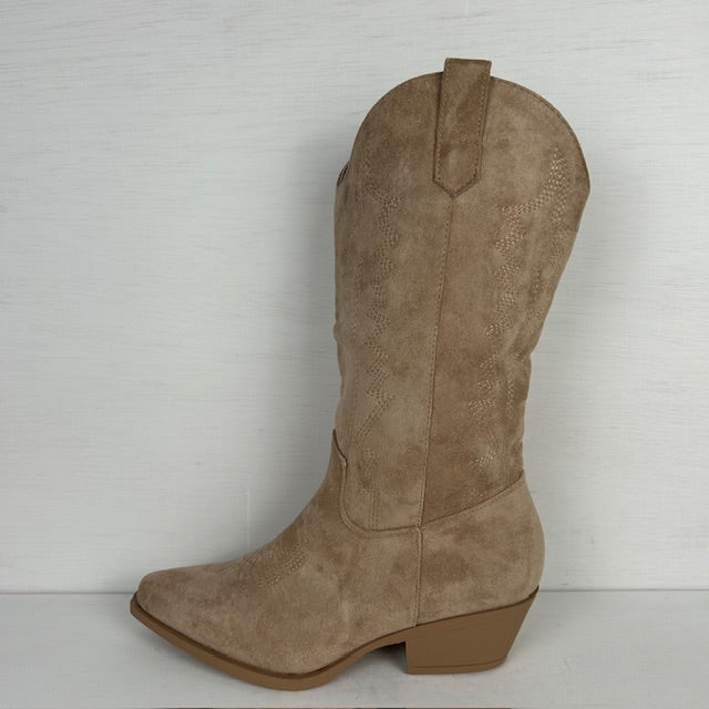Leuke suèdine cowboylaarzen khaki