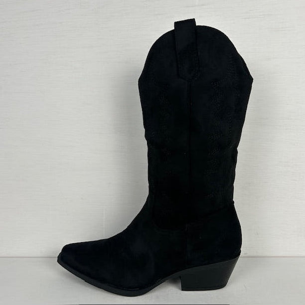 Leuke suèdine cowboylaarzen zwart