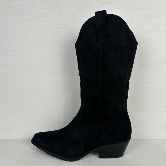 Leuke suèdine cowboylaarzen zwart