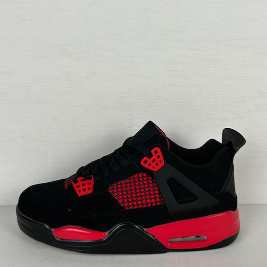 Trendy air sneakers zwart rood