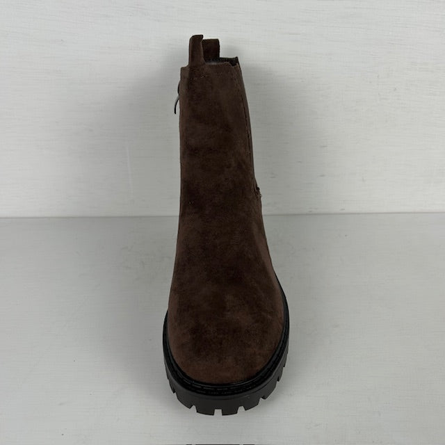 Stoere suèdine enkellaarsjes bruin