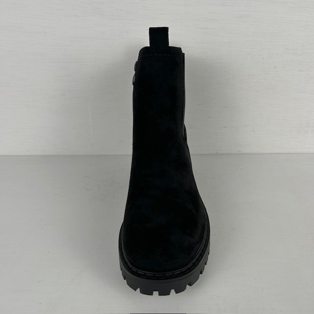 Stoere suèdine enkellaarsjes zwart