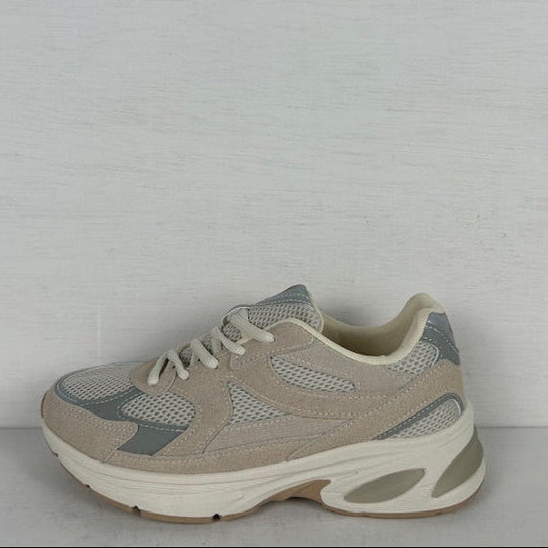 Gave sneakers met sportieve look beige