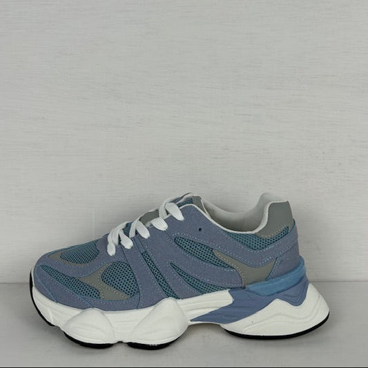 Sneakers met stoere zool blauw