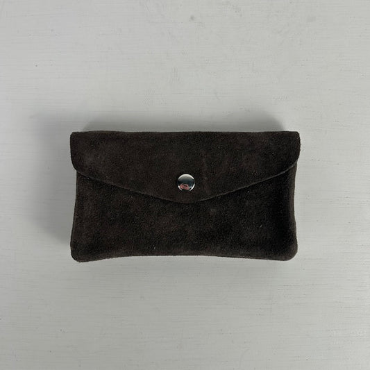 Real leather portemonnee donkerbruin