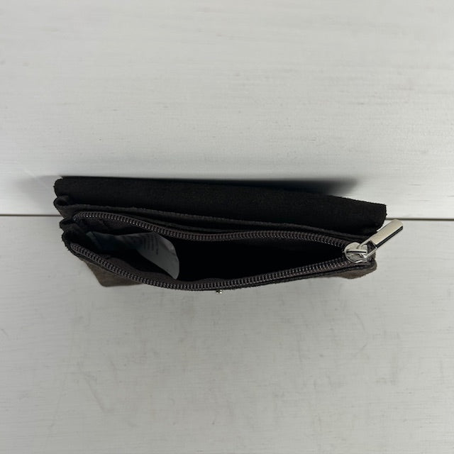 Real leather portemonnee donkerbruin