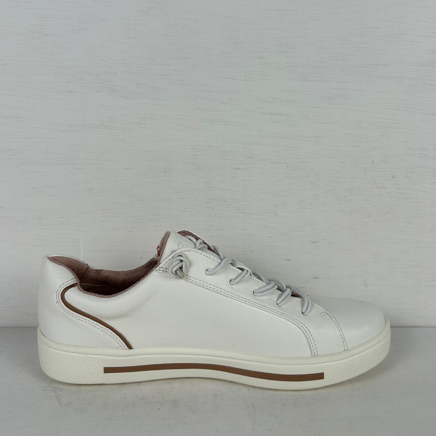 Jana sneakers met ritsje white rosegold