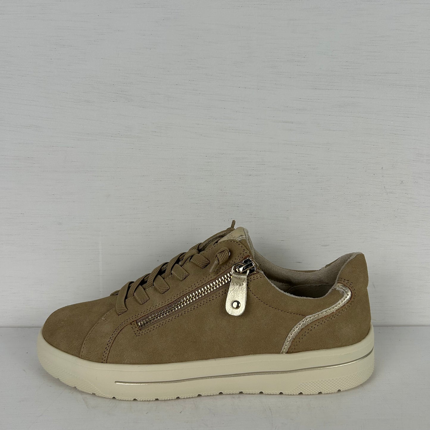 Jana sneakers met ritsje sand