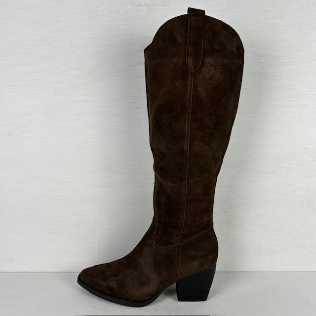 Real leather hoge cowboylaarzen bruin