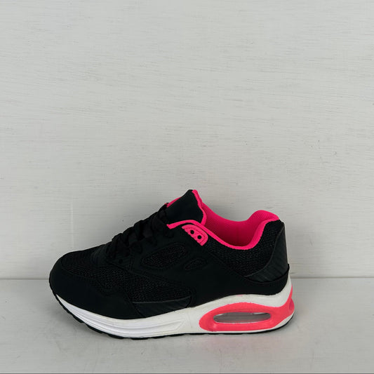 Kids leuke air sneakers zwart fuchsia
