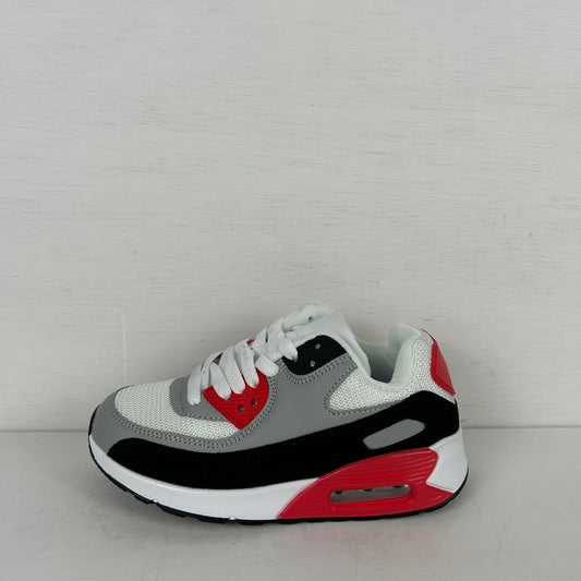 Kids leuke air sneakers wit rood