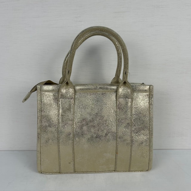 Metallic tote bag klein goud