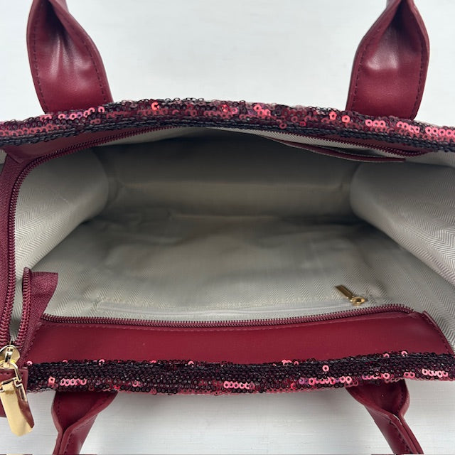 Glitter tote bag groot rood