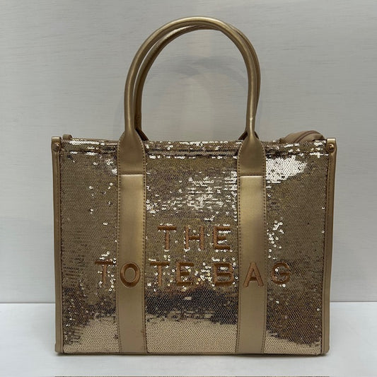 Glitter tote bag groot goud